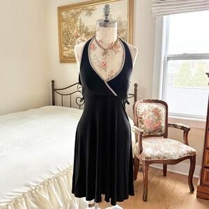 y2k donutz black halter dress tagged a size small